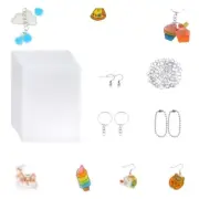 Shrink Film Paper with Colored Pencils, Keyring, Hole for Earrings Making