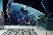 3D Cartoon Space Spaceship Planet Wallpaper Wall Murals Removable Wallpaper 903
