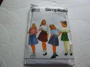 Simplicity pattern # 9249-girls pullover top,pull on skirts, front yoke,sz 12,14