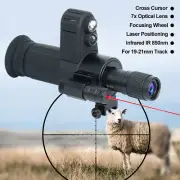 Digital 7X Night Vision Monocular IR 850nm Cross Cursor Infrared Scope Hunting