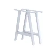 2x Rustic Dining Table Legs Steel Industrial Vintage 71cm - White