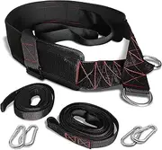 THEFITGUY Belt for Pulling, Strength Training, Adjustable Closure, 2 Straps & 4 Hooks Included