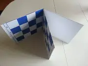 Double Folding Blue White Tournament Chess Board 20" with 2.25" squares READ