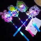 Light-up Wand Toy Animal Shaped Glow Stick Colorful Cartoon with Adjustable