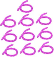 VILLFUL 10pcs Spiral Perm Rods Hair Curlers Reusable Silicone Curling Tools for Wavy Hair Compact Design for Home Travel Practical Curling for