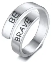 Be Brave Womens Spiral Ring