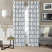 Elrene Home Fashions Kaiden Geometric Curtain Panel, 52 x 84