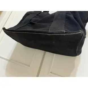 Esprit 黑色厚帆布手提包 書包 肩包 水餃包