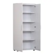 Nova 2-Door Tall Cupboard Storage Cabinet - White