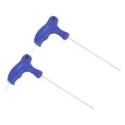 1.5mm Hex Key T-Handle Dual End Wrench Spanner, Metric CR-V Steel 2 Pcs