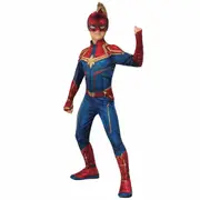 Captain Marvel Hero Suit Avengers Superhero Book Week Girls Costume