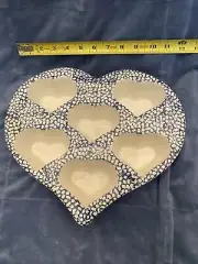 Ceramic CUPCAKE / MUFFIN PAN, Heart Shaped!