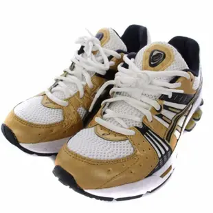 ASICS gold n M O KIN休閒鞋 球鞋二十四 24公分 金色 白色 日本直送 二手
