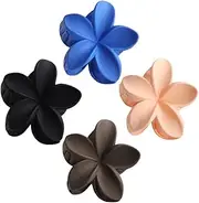 Baluue 4pcs Frangipani Hair Clips Colorful Claw Clips Daisy Hair Clip Women Hair Clip Daisy Bobby Pins Hair Barrettes Hair Claw Clips Ponytail Small Hair Clips for Women Resin