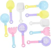 10Pcs Colorful Plastic Shovels Lightweight Mini Digging Tools for Beach and Sandbox Play for Outdoor Parties and Backyard Fun