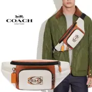 Men's Belt Bag C O A C H New York Track Belt Cross Body Bag in Quilted Leather
