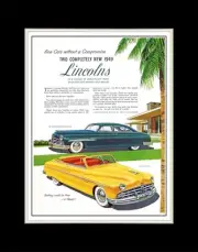 1949 Lincoln Convertible Lincoln Cosmopolitan Sport Sedan - Matted to 11x14