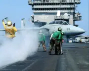 F-14 TOMCAT PREPARES LAUNCH FROM USS ENTERPRISE 11x14 GLOSSY PHOTO PRINT