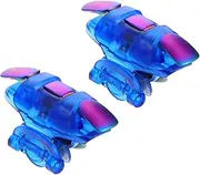 Angoily Mobile Game Controller Trigger Metal Handle Blue Color Universal Phone Game Accessory Comfortable Grip Easy Installation