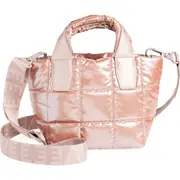 VeeCollective Mini Porter Water Resistant Quilted Recycled Nylon Tote in Gin Fizz Metallic at Nordstrom One Size