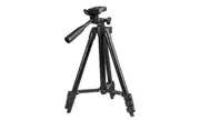 Camera Tripod Stand With 3-Way Head Phone Tripod, Lightweight Aluminum for iPhone with 3-Way Head, Portable Travel Stand-Black