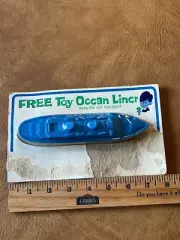 Vintage 1960s Crest Toothpaste Promotional Ocean Liner Toy Original Package