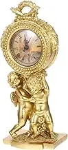 Parliky Metal Vintage Cupid Clock Tabletop Desk Clock Silent Décor Unique Design