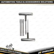6 Pcs of Pro-Tyre Steel Handle Tyre Repair Kit - Include Reamer Plugger Hex Keys