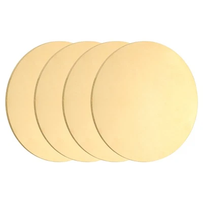 4pcs Brass Sheets, 0.08" Thickness x 1.97" Diameter Brass Round Plate, Yellow