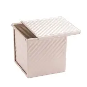 CHEFMADE Non-Stick Corrugated Square Loaf Pan With Lid 11 x 11cm (WK9318)