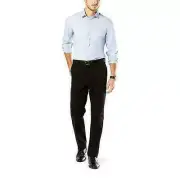 NEW MENS DOCKERS SIGNATURE STRAIGHT DRESS PANTS FLAT 476990012 BLACK SIZE 34 32