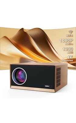 Projector With WiFi6 And Bluetooth 5.3,XIDU 1200 ANSI FHD 1080P Support 4K