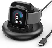Charger Dock Stand for Fitbit Sense 2 Charger Dock &Fitbit Versa 4 Charger Stand, Charging Cable Dock Station Base Cradle with USB C Cord for Fitbit Versa 4/3/Sense/2