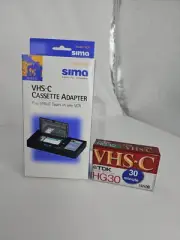 Sima VHS-C Video Cassette Adapter SCA-P Brand New Sealed With 30 min VHS-C HG30