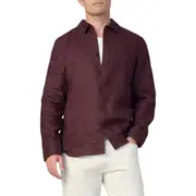 Joe's Jakob Linen Button-Up Shirt in Marron at Nordstrom, Size Small