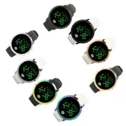 Men Digital Watch Round Color Screen Waterproof Backlit Ultra Thin Stylish A HR6