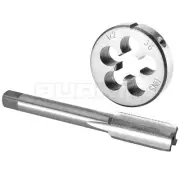 1/2"-36 UNS Tap and Die Set Right Hand, 1/2 x 36 UNS Thread Tap and Round Die