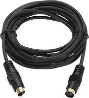 uxcell S Video Cable 10ft, Mini DIN 4 Pin S-Video Cable Male to Female Gold Plated Connector Transfer for TV Receiver Monitor S-VHS VCR DVD