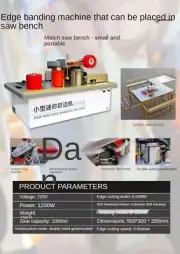 Edge Banding Machine Home Improvement Mini 1200W Can Be Used with Saw Table