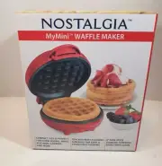 Waffle Maker Breakfast Electronic Nostalgia MyMini 5 " Non-Stick Compact B3