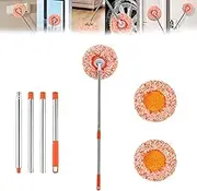 Presencte Mop, 360 rotatable Adjustable Cleaning mop, Wall Cleaning mop, Microfiber Mop with Long Handle, rotatable Adjustable Cleaning mop for Floor Wall Door Cleaning (47.2in)