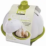 Joie Garlic Keeper, Vented Pod Saver for Firm, Fresh and Odorless Storage, Holds Full Head or Leftover Cloves, Twist to Lock Container, Compact Design for Counter, BPA-Free