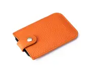 Vintage Blocking Wallet Slim Credit Card Holder for Men Women Mini Cards for Cas-Color-Orange