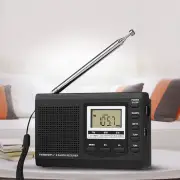 VBESTLIFE Portable Mini Radios FM/MW/SW Receiver W/ Digital Alarm Clock FM R Fit