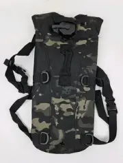KMS 3L Military Backpack w/Bladder Tactical Hiking Hydration Dark Camo KHP-MC-GC