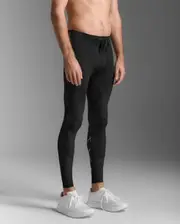 Aero Mesh Compression Tights, 2XU, XXL, Black/Silver Reflective, Male