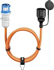 goobay EEC Caravan Adapter Cable 5 m CEE Plug to Socket with Protective Contact, Outdoor Use with IP44, 76224