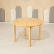 80CM Round Wooden Timber Kids Table Childrens Study Activity Desk Pinewood