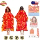 Luxurious Hooded Bath Towel for Adults - Soft Cotton Poncho with Palm Design