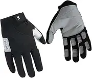 [BRIGHTFUFU] 1Pair Full Finger Climbing Gloves for Outdoor Sports Slip Gloves Black for Hiking Durable Material Breathable Design Balance of Flexibility